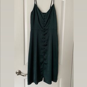 Abercrombie & Fitch green silk dress